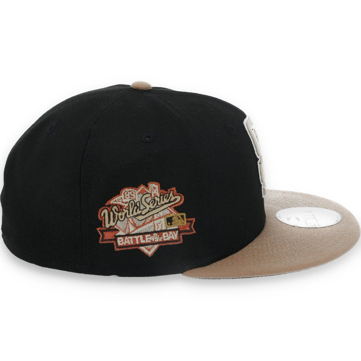 New Era San Francisco Giants 1989 Battle Of The Bay Side patch 59FIFTY Fitted Hat-Black/Khaki