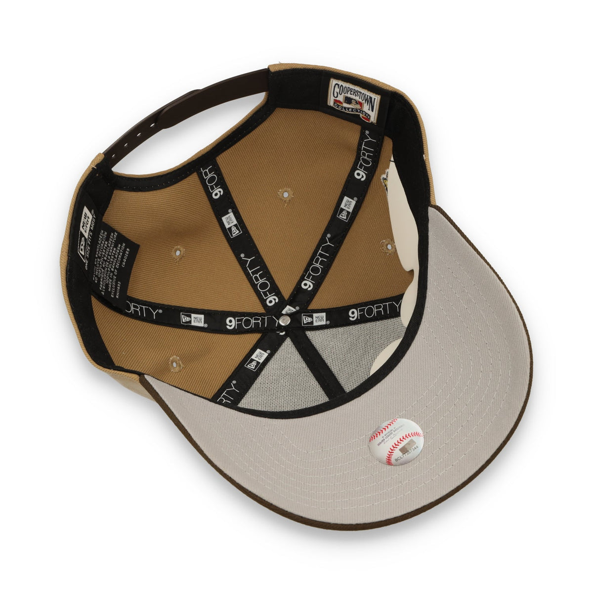 New Era Los Angeles Dodgers 40th Anniversary 9FORTY A-Frame Snapback Hat-Khaki/Burnt Wood