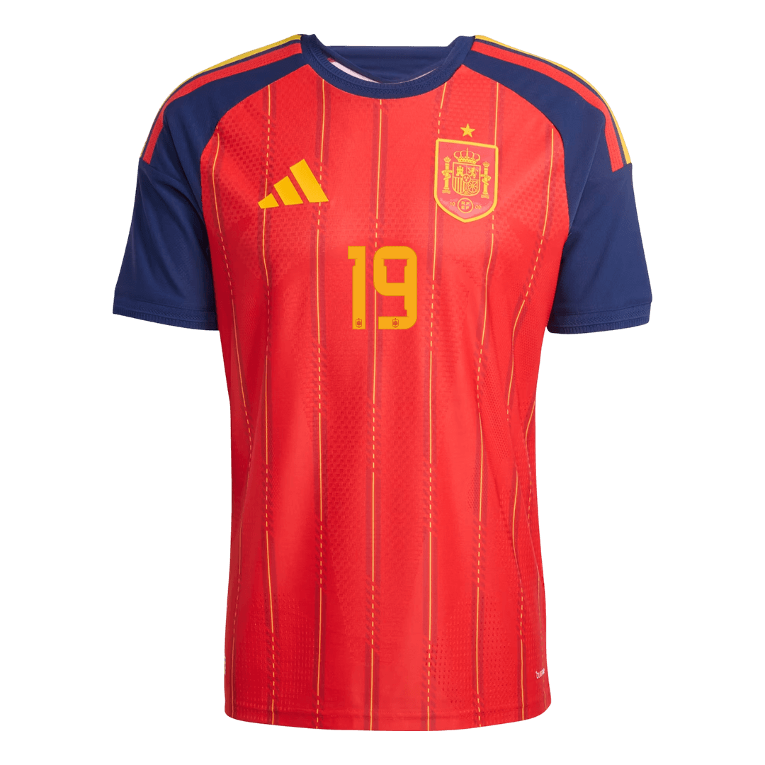 LAMINE YAMAL #19 Mens Spain World Cup Home Jersey 2026 - Player Version (Slim Fit)