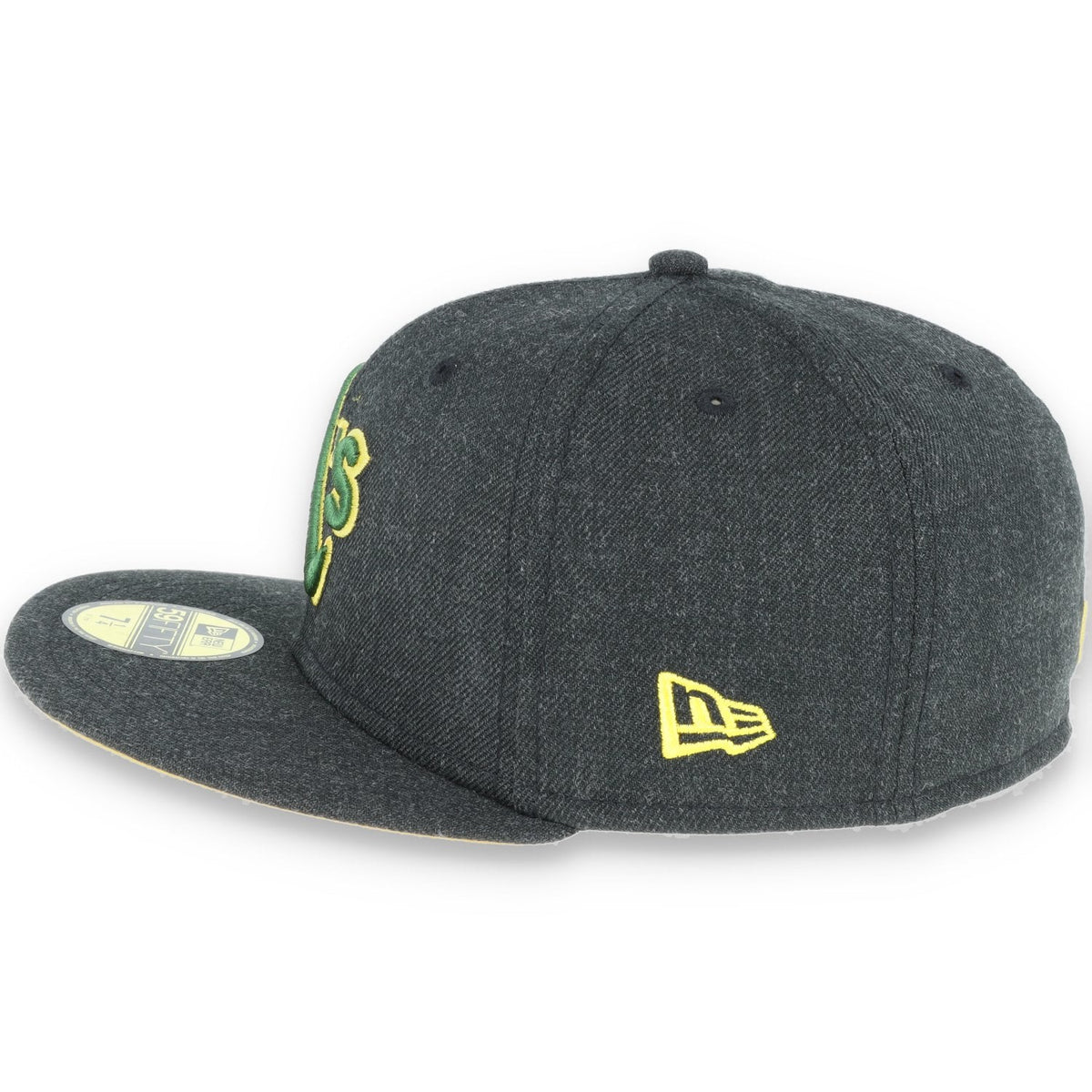 Oakland Athletics New Era 59Fifty Fitted Hat-Dark Heather Grey