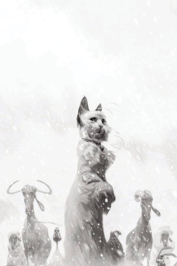 ANIMAL CASTLE #4 CVR E 1:30 DELEP B&W WINTER ANIMALS INCV