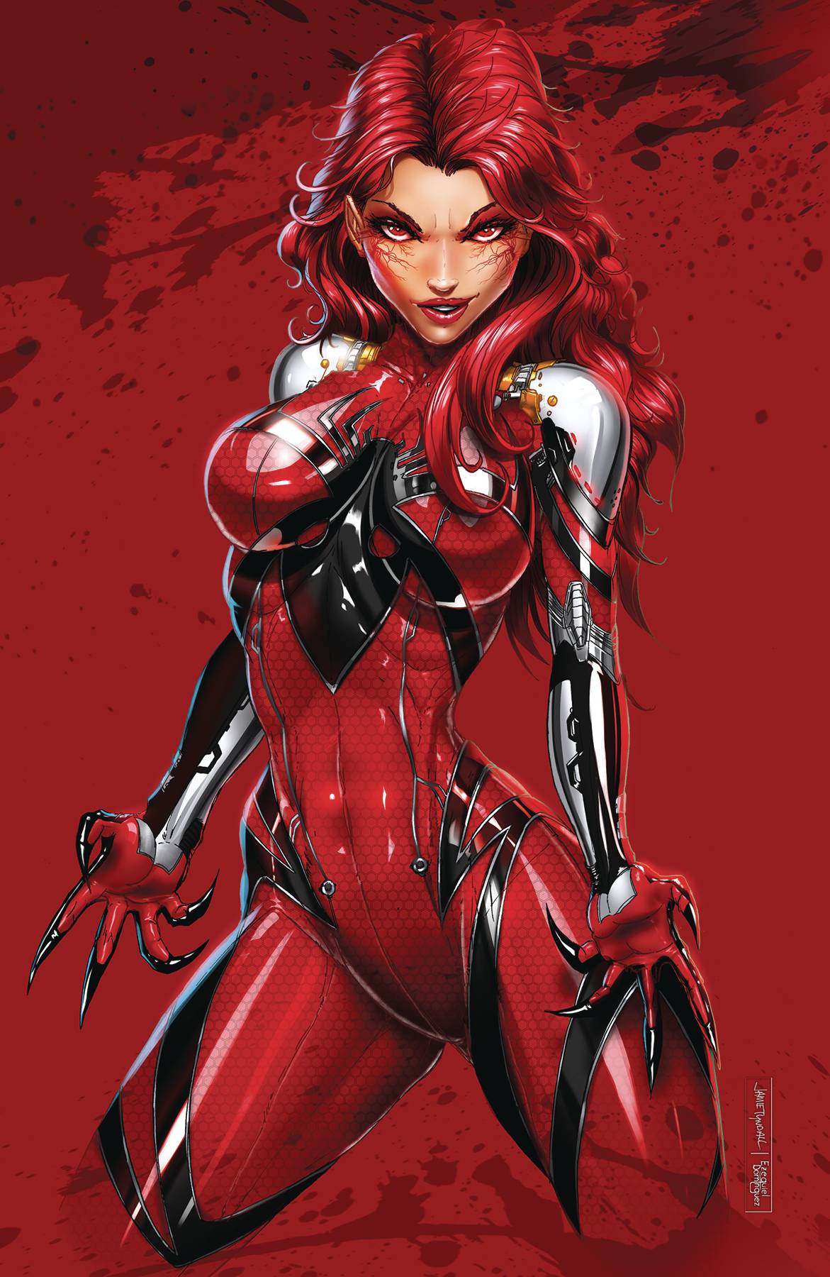 BLOOD WIDOW #1 (OF 4) CVR B TYNDALL VIRGIN METALLIC INK