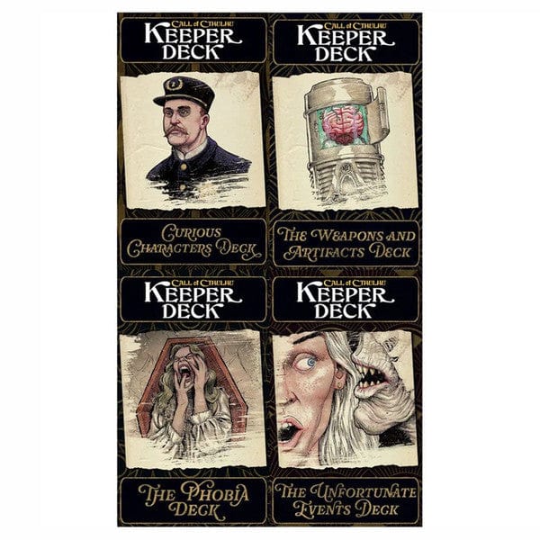 CALL OF CTHULHU: KEEPER DECKS 2ND EDITION 4 PACK