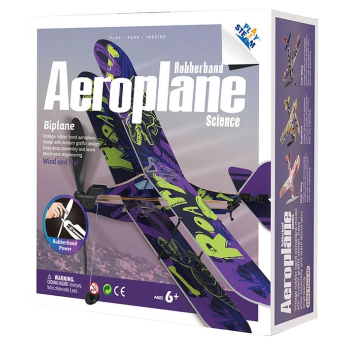 Rubber Band Airplane Science - Biplane