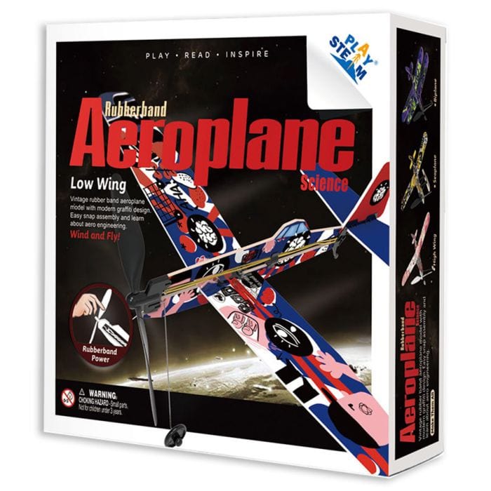 Rubber Band Airplane Science - Low Wing