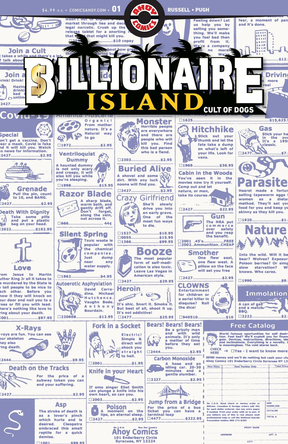 BILLIONAIRE ISLAND CULT OF DOGS #1 (OF 6) CVR B 3 COPY SHANNON WHEELER UNLOCK VAR