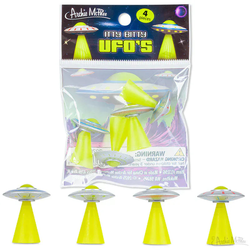 Archie McPhee: Itty Bitty UFOs (Bag of 4)