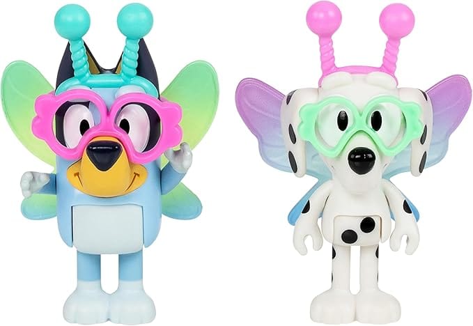 BBC STUDIOS: BLUEY - S10 ALIENS 2 PACK - BLUEY AND CHLOE ACTION FIGURES