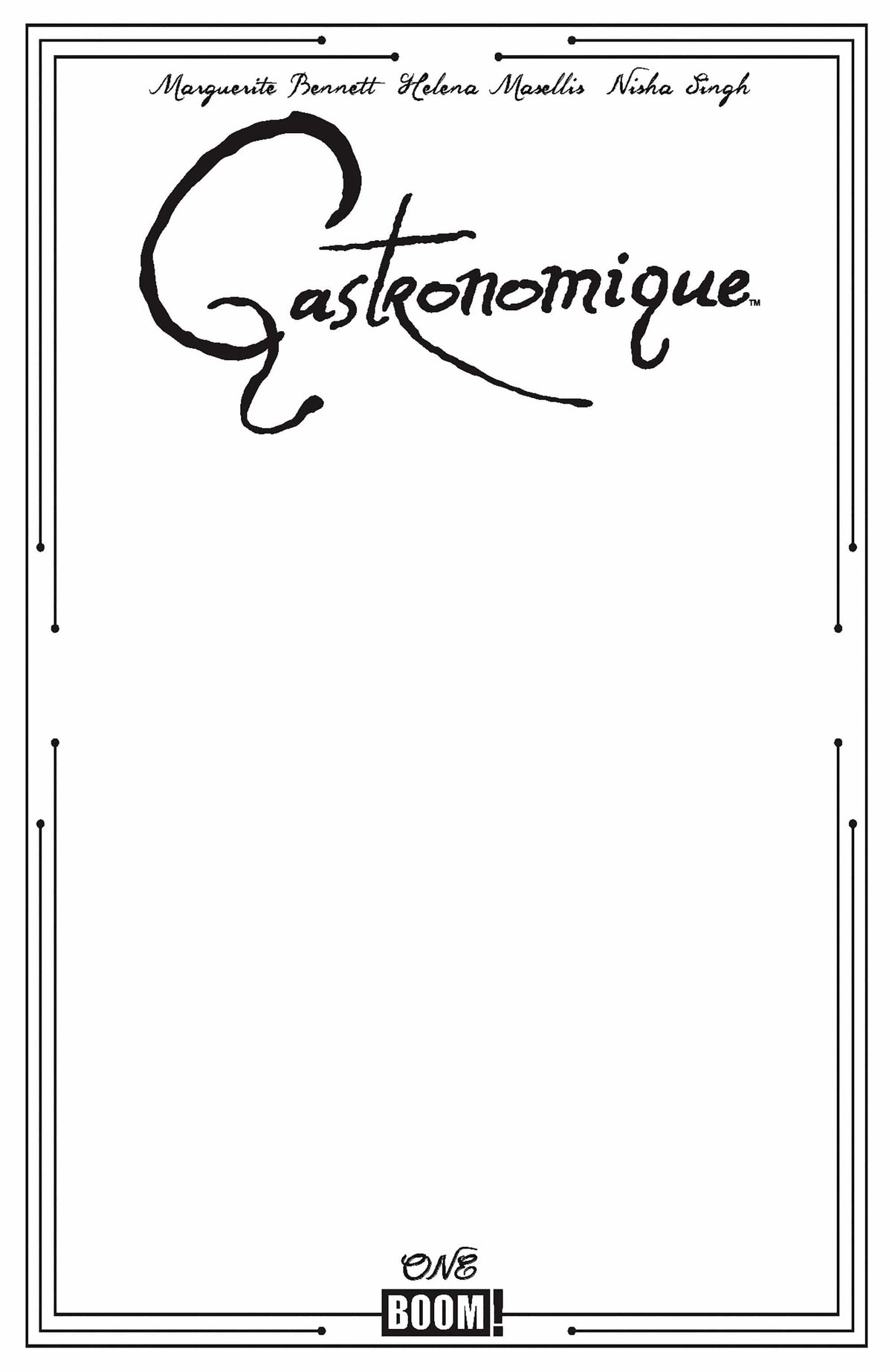 Gastronomique #1 D Blank Sketch Variant (Release Date: 08/12/2026)