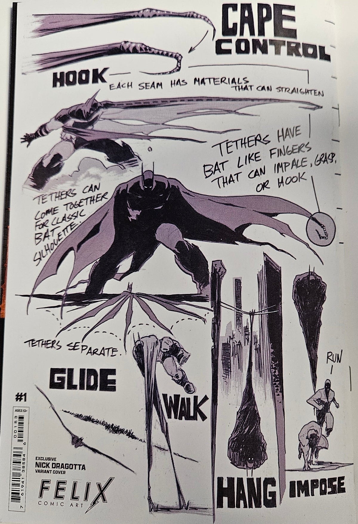 ABSOLUTE BATMAN #1 2ND PTG Nick Dragotta Felix Comic Art Variant