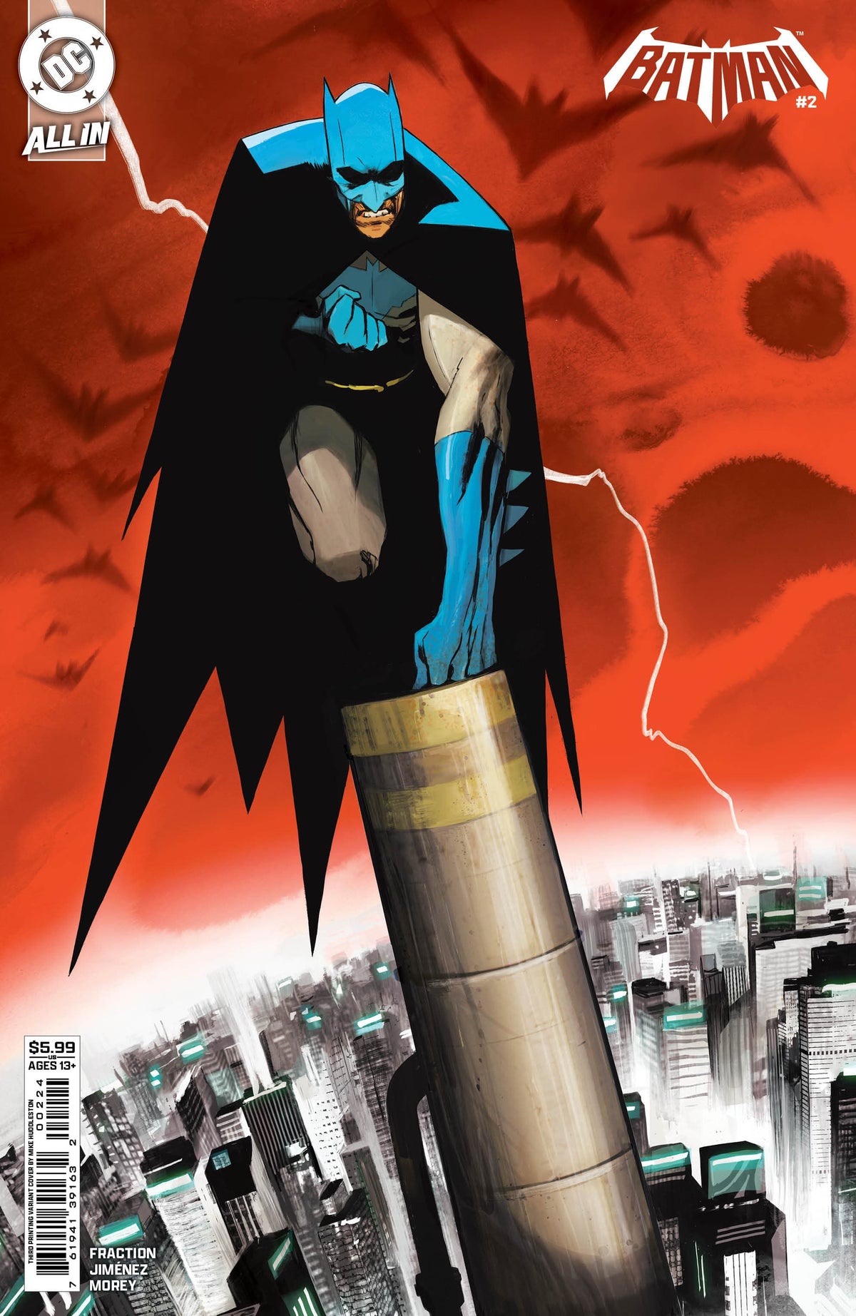 BATMAN #2 Third Printing Cvr B Mike Huddleston Card Stock Var