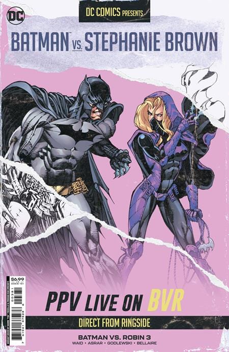 BATMAN VS ROBIN #3 (OF 5) CVR H MARIO FOX FOCCILLO FIGHT POSTER BATMAN VS SPOILER CARD STOCK VAR