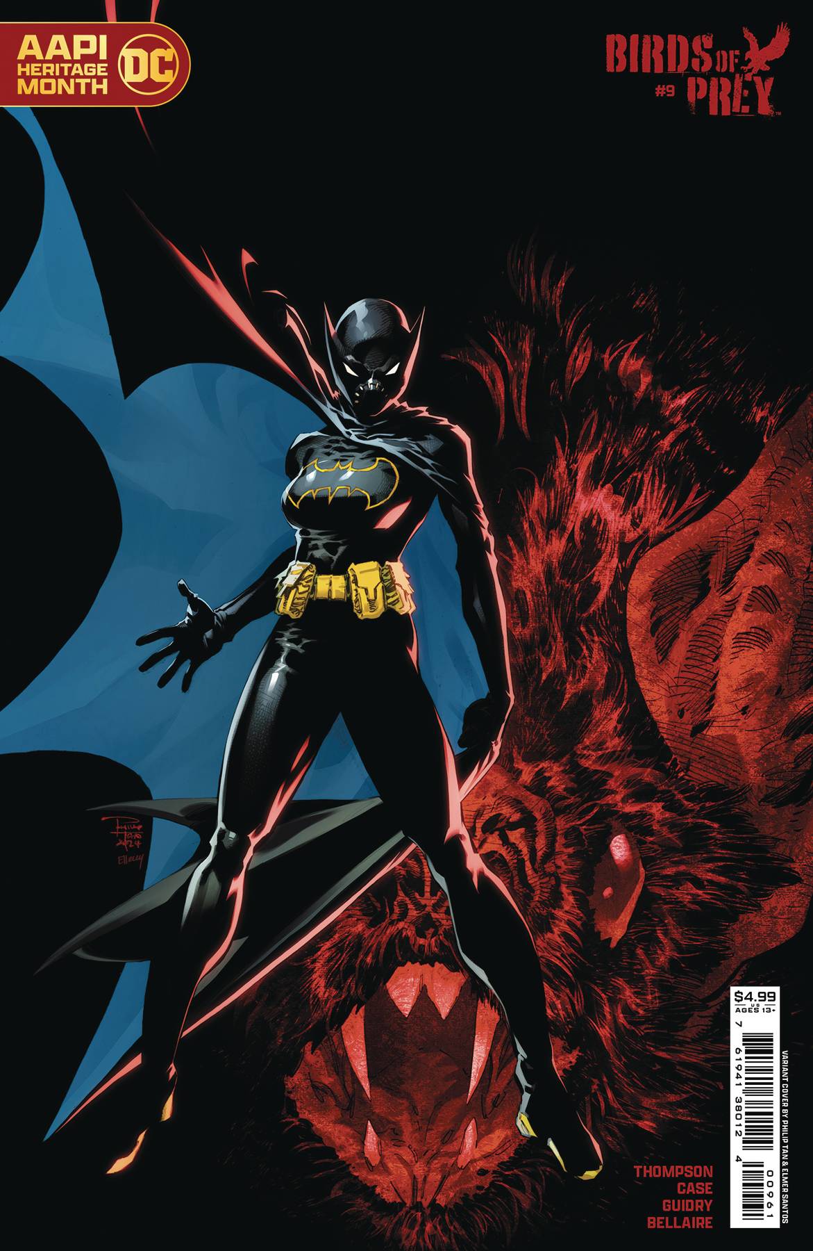 BIRDS OF PREY #9 CVR D PHILIP TAN & ELMER SANTOS CASSANDRA CAIN AAPI MONTH CARD STOCK VAR
