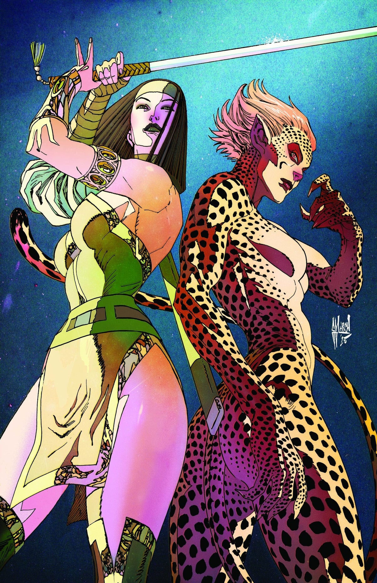 CHEETAH AND CHESHIRE ROB THE JUSTICE LEAGUE #2 (OF 6) CVR C GUILLEM MARCH CARD STOCK VAR