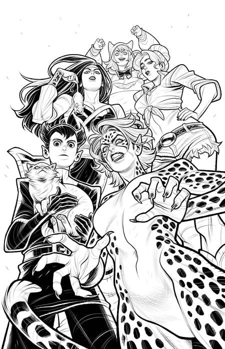CHEETAH AND CHESHIRE ROB THE JUSTICE LEAGUE #5 (OF 6) CVR C ELIZABETH TORQUE CARD STOCK VAR