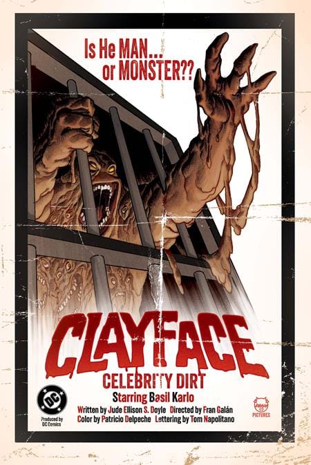 CLAYFACE CELEBRITY DIRT #1 (OF 6) CVR C DAVE JOHNSON CARD STOCK VAR