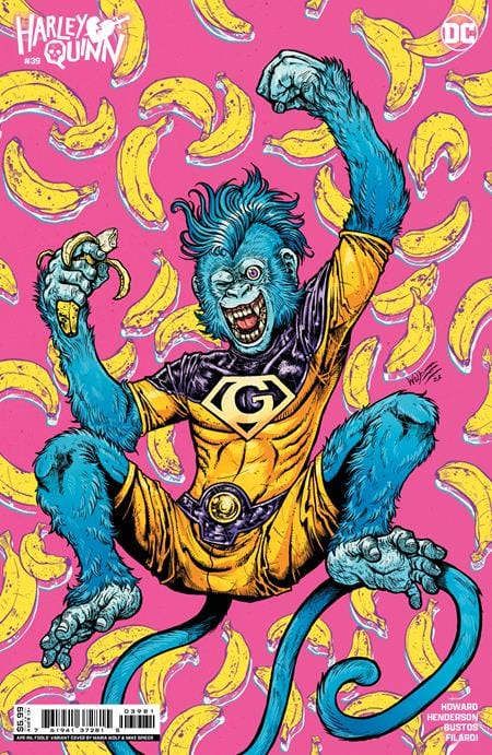 HARLEY QUINN #39 CVR D MARIA WOLF APRIL FOOLS GLEEK CARD STOCK VAR