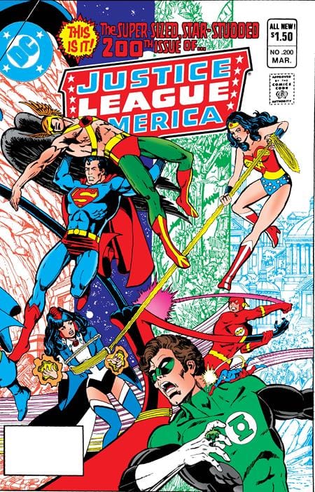 JUSTICE LEAGUE OF AMERICA #200 FACSIMILE EDITION CVR A GEORGE PEREZ