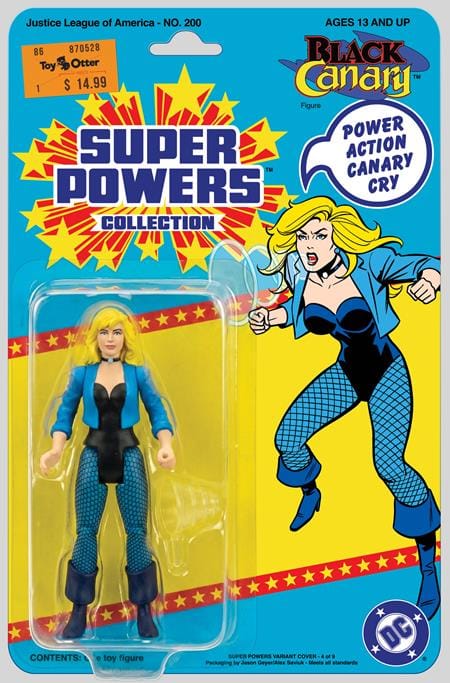 JUSTICE LEAGUE OF AMERICA #200 FACSIMILE EDITION CVR B JASON GEYER & ALEX SAVIUK BLACK CANARY SUPER POWERS ACTION FIGURE VAR