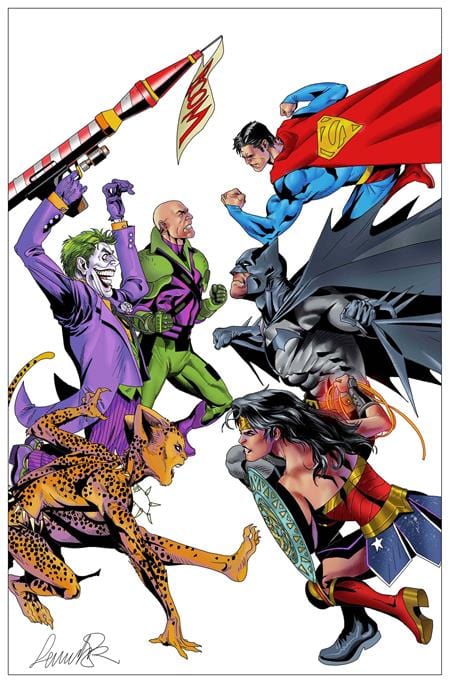 JUSTICE LEAGUE UNLIMITED #8 CVR D SALVADOR LARROCA CARD STOCK VAR (WE ARE YESTERDAY)