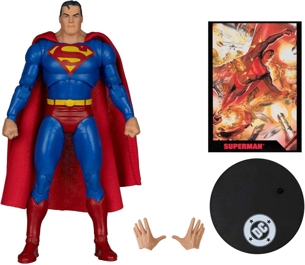 DC Direct Justice #1 7 Inch Action Figure Page Punchers Exclusive - Superman Red Platinum
