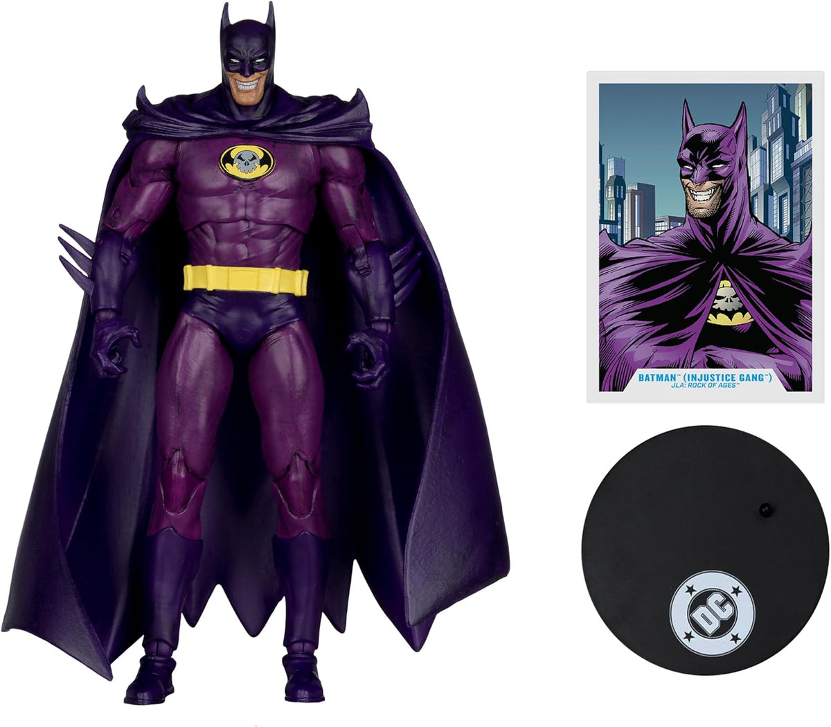 DC Multiverse JLA Rock Of Ages 7 Inch Action Figure Exclusive - Batman Injustice Gang Red Platinum