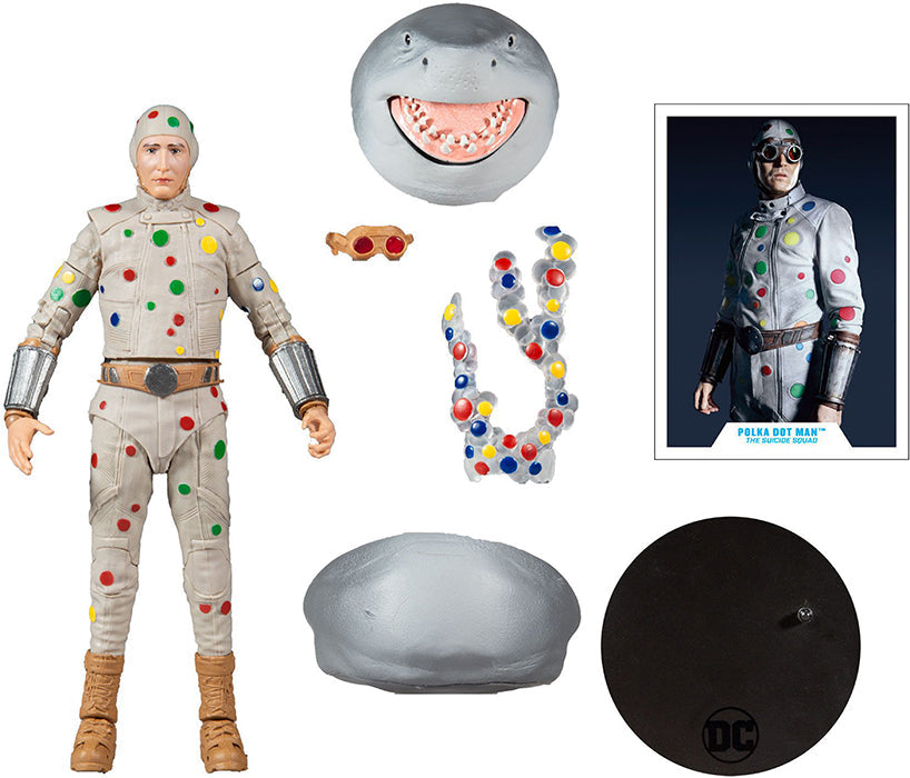 DC Multiverse Suicide Squad 7 Inch Action Figure BAF King Shark - Polka-Dot Man (Sub-Standard Packaging)