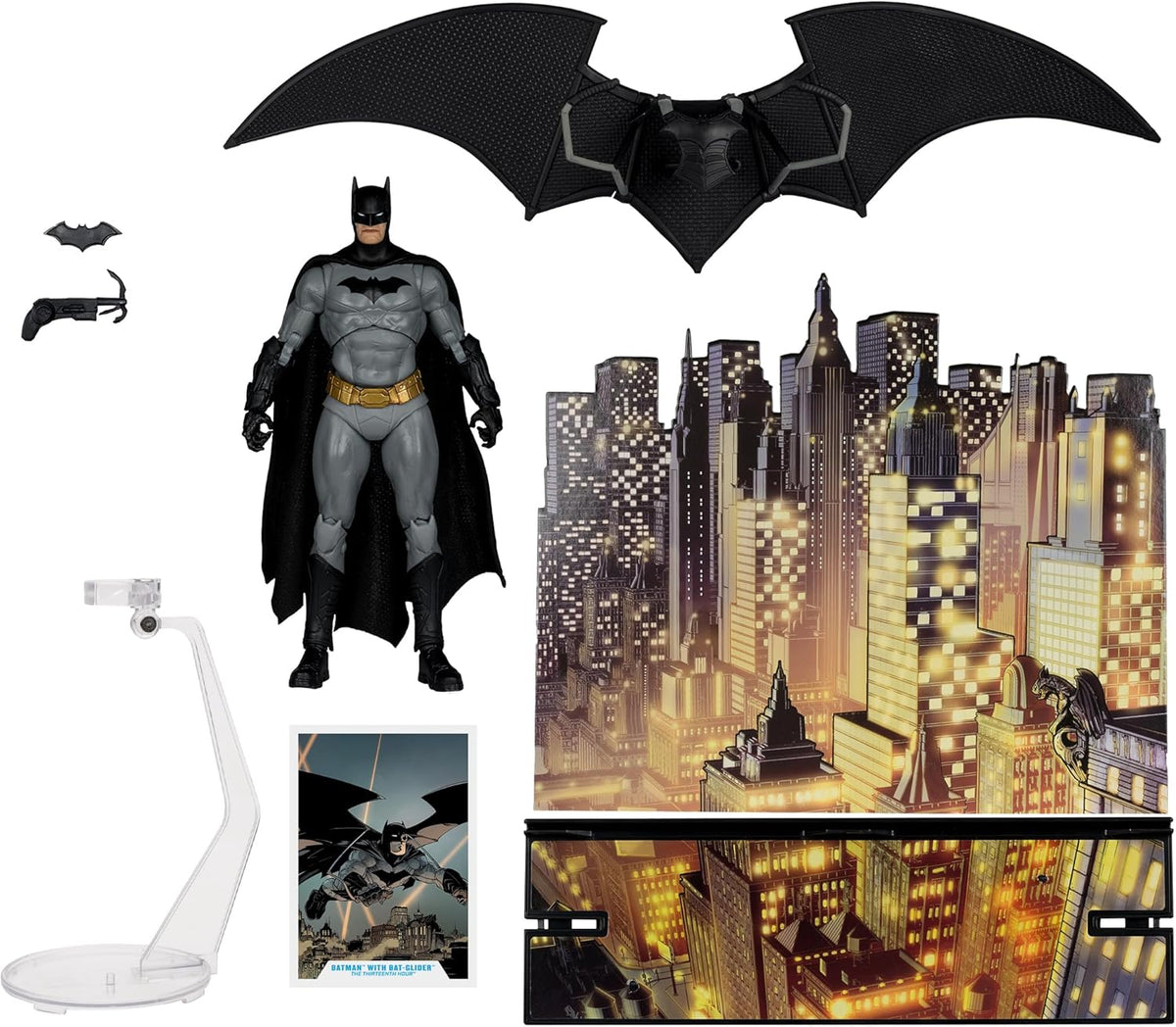 DC Multiverse The Thirteenth Hour 7 Inch Action Figure Exclusive - Batman with Bat-Glider Gold Label (Shelf Wear Packaging)