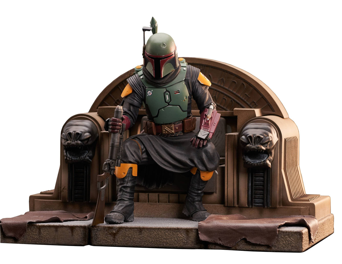 Premier Collection: Star Wars - Boba Fett on Throne (Mandalorian)