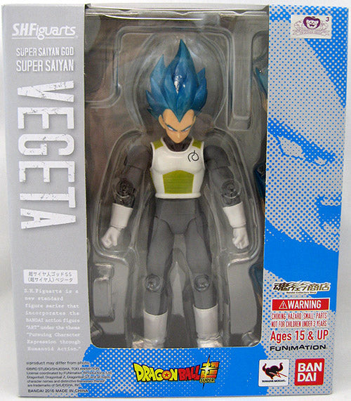 Dragon Ball Z: Resurrection F 5 Inch Action Figure S.H. Figuarts - Super Saiyan God Vegeta (Shelf Wear Packaging)