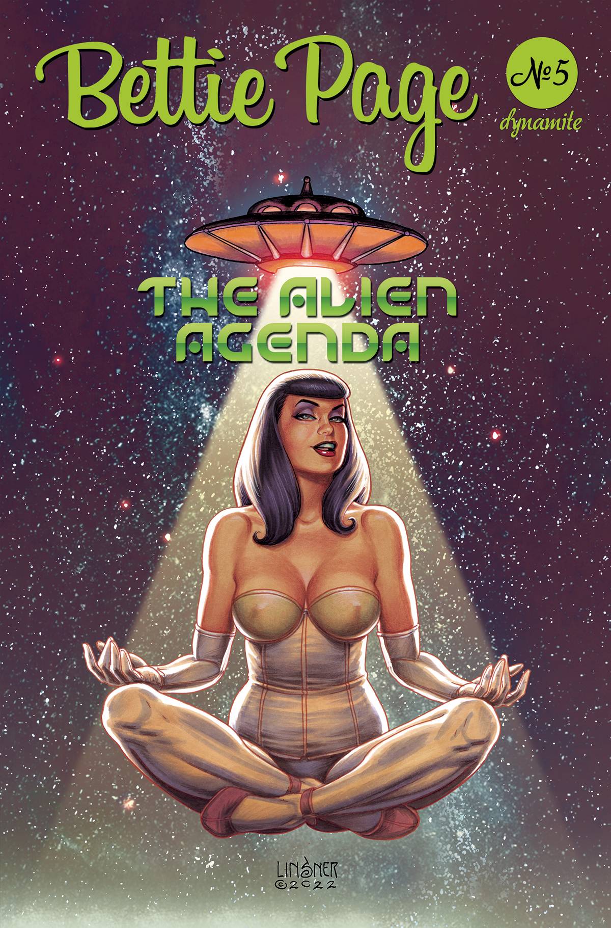 BETTIE PAGE ALIEN AGENDA #5 CVR A LINSNER