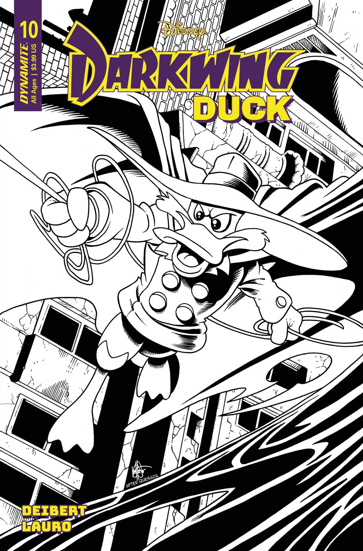DARKWING DUCK #10 CVR Q 1:7 INCV FOC HAESER B&W