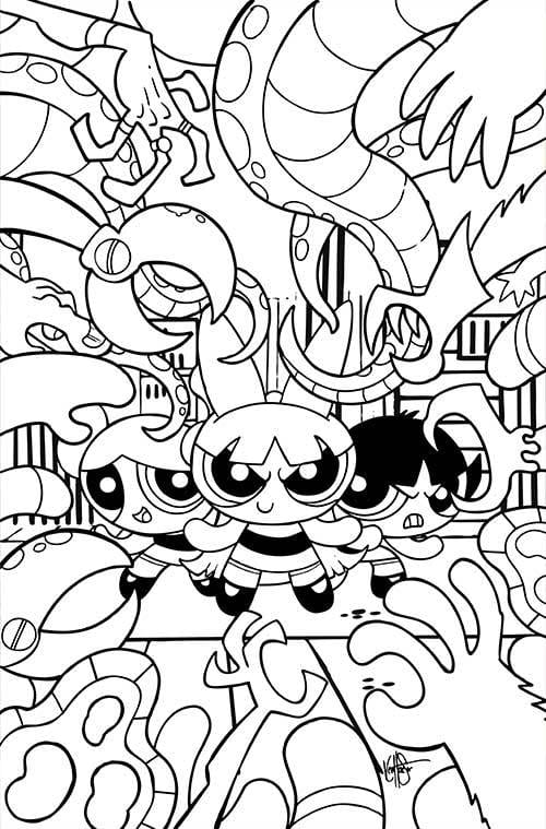 POWERPUFF GIRLS #3 CVR M 1:10 INCV HAESER LINE ART VIRGIN