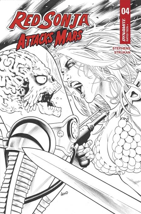 RED SONJA ATTACKS MARS #4 (OF 4) CVR J INC 1:7 GREG LAND LINE ART VAR