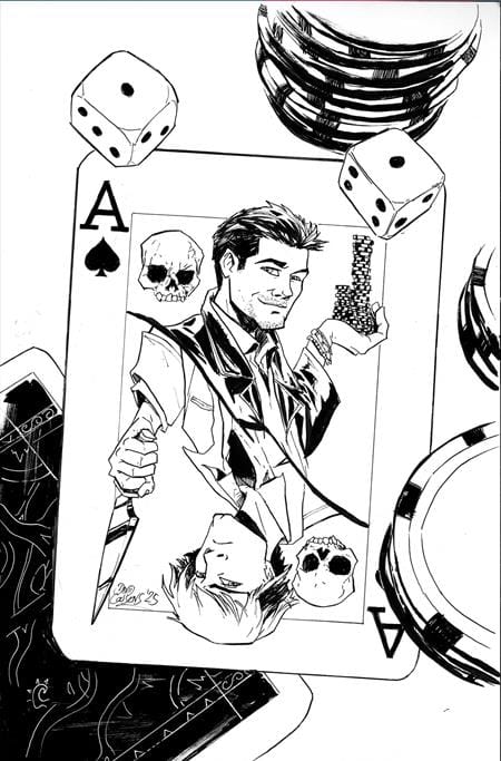 SUPERNATURAL #2 CVR L INC 1:11 DAVID COUSENS LINE ART VIRGIN FOC BONUS VAR