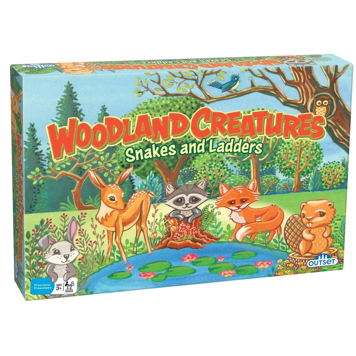 WOODLAND CREATURES - SNAKES AND LADDERS BOARD GAME