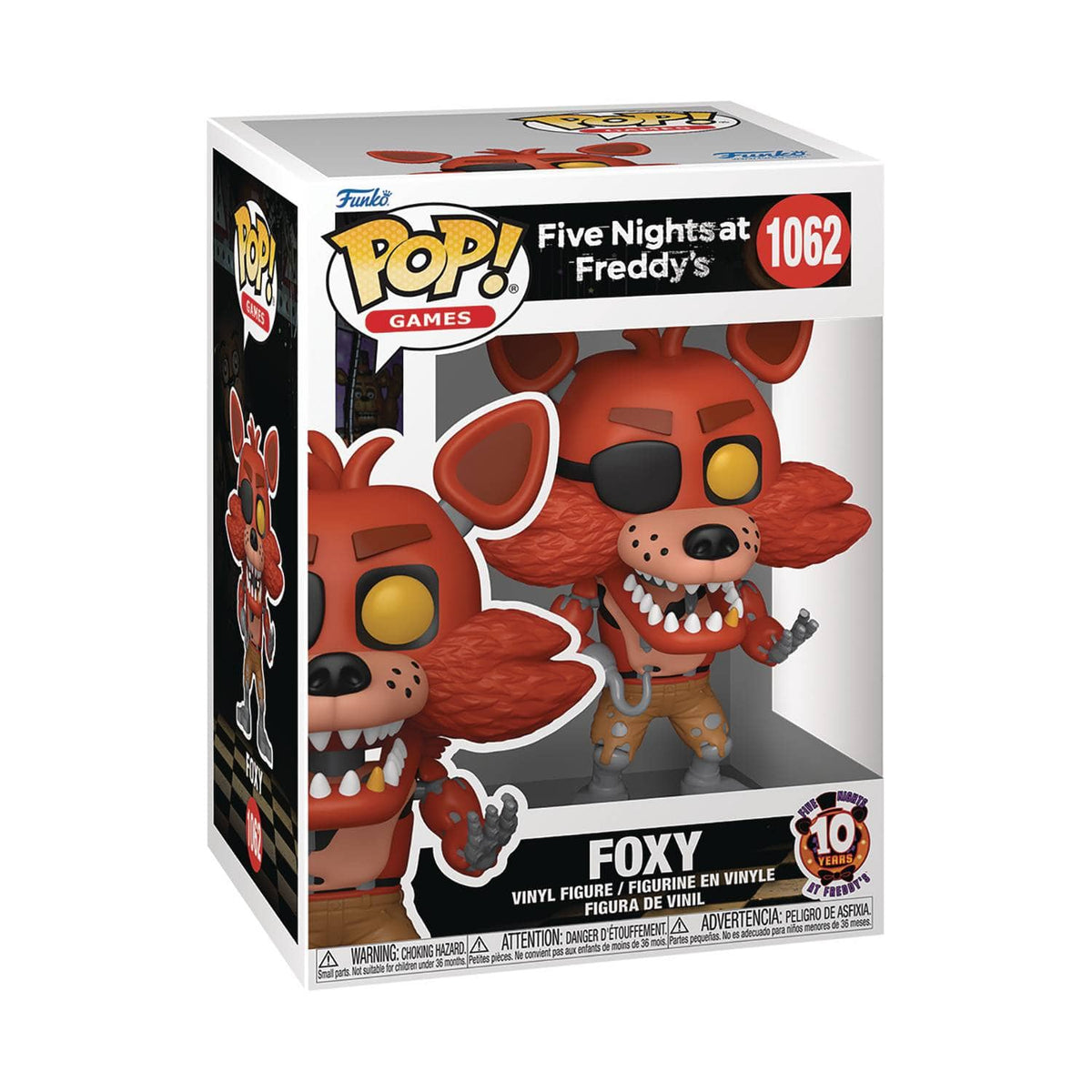 FUNKO: POP GAMES - FIVE NIGHT AT FREDDYS 10TH ANNIVERSARY - FOXY FIGURE