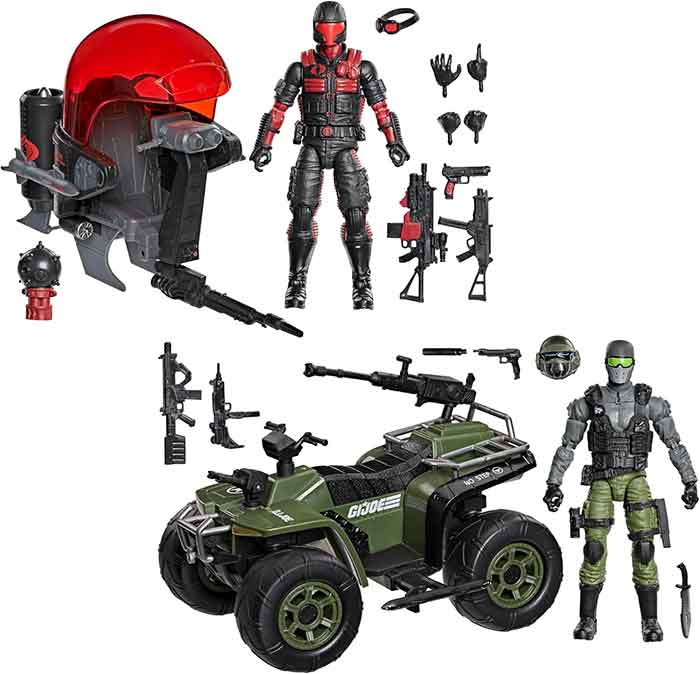 G.I. Joe Classified 6 Inch Vehicle Figure 2-Pack - Snake Eyes & Varmint ATV Vs. Stealth Viper & Cobra Stealth Flight Pod #218