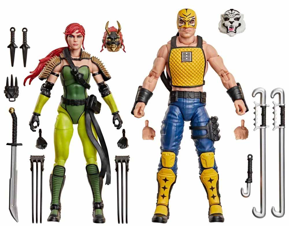 G.I. Joe Classified 6 Inch Action Figure Ninja Force 2-Pack - Scarlett and T'Jbang #212 (Sub-Standard Packaging)