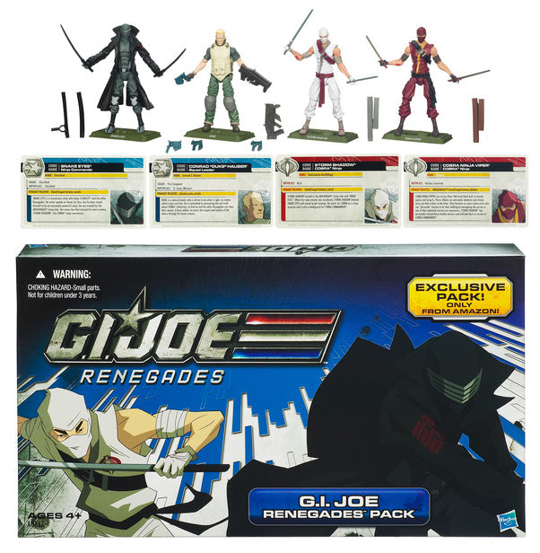 G.I.Joe Renegades 3.75 Inch Action Figure Exclusive Pack - Renegades Pack (Storm Shadow - Cobra Ninja Viper - Snake Eyes - Duke)