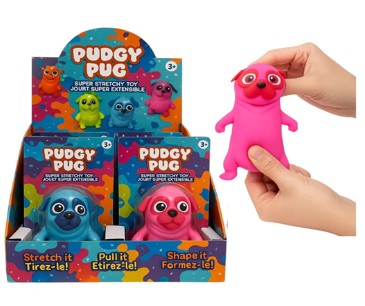 Handee: Stretchy Toy - Pudgy Pug
