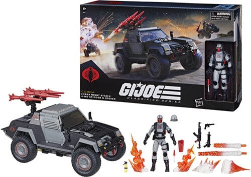 HASBRO COLLECTIBLES: GI JOE CLASSIFIED SERIES - #120 COBRA NIGHT ATTACK 4 WD STINGER & DRIVER ACTION FIGURE SET