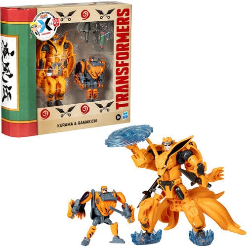 HASBRO COLLECTIBLES: TRANSFORMERS COLLABORATIVE - NAUROT SHIPPUDEN X TRANSFORMERS KURAMA AND GAMAKICHI ACTION FIGURE SET
