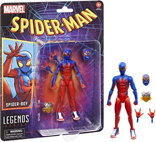 HASBRO COLLECTIBLES: MAREL LEGENDS - SPIDER MAN RETRO COMICS - SPIDERBOY ACTION FIGURE
