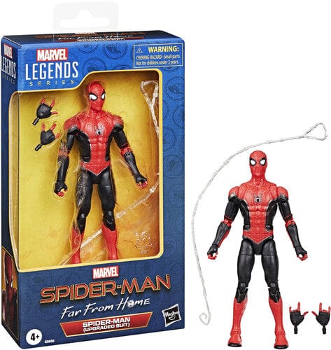 HASBRO COLLECTIBLES: MARVEL LEGENDS - SPIDERMAN FAR FROM HOME - SPIDERMAN WITH UPGRADED SUIT ACTION FIGURE