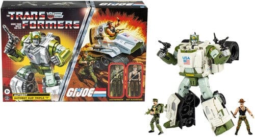 HASBRO COLLECTIBLES: TRANSFORMERS COLLABROATIVE - GI JOE X TRANSFORMERS AUTOBOT KUP TRIPLE T ACTION FIGURE SET
