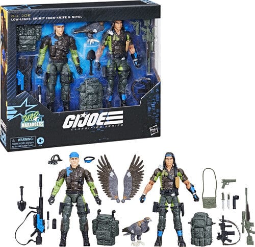 HASBRO COLLECTIBLES: G.I. JOE CLASSIFIED SERIES - MAD MARAUDERS 128 - LOW-LIGHT/SPIRIT IRON-KNIFE/NIYOL ACTION FIGURE SET
