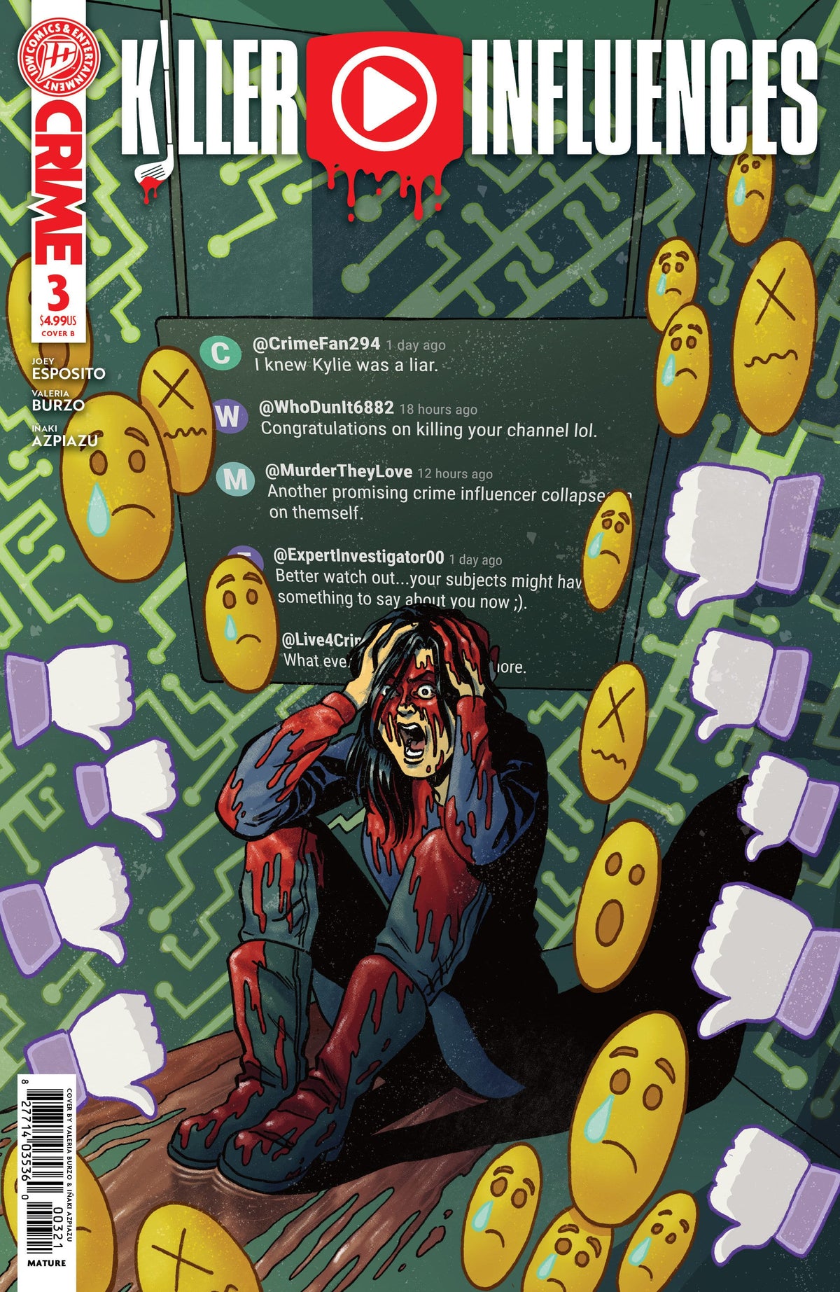 Killer Influences #3 Variant B (Burzo) (Release Date: 09/16/2026)