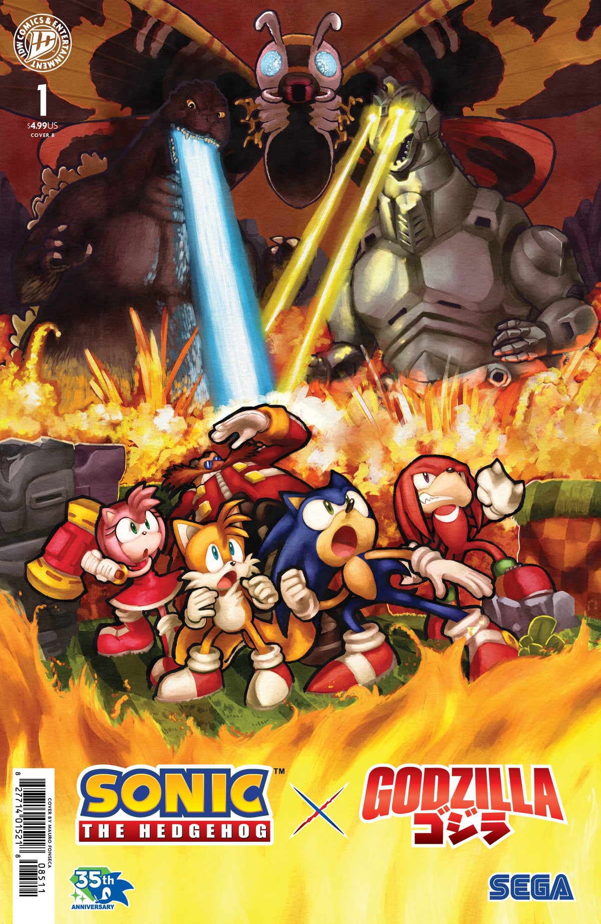 Sonic the Hedgehog x Godzilla #1 Variant B (Fonseca)