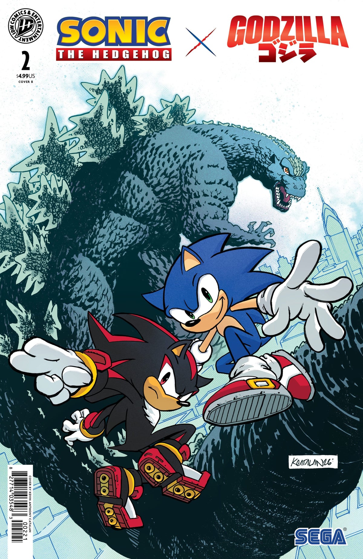 Sonic the Hedgehog x Godzilla #2 Variant B (Catalan) (Release Date: 09/02/2026)